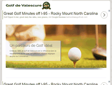 Tablet Screenshot of golfdevalescure.fr
